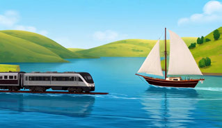 LongLive, train and boat scene, 13–15 seconds