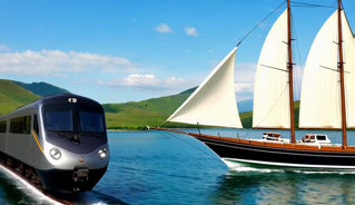 RewardForcing, train and boat scene, 5–8 seconds