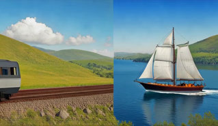 TANGO, train and boat scene, 1–4 seconds