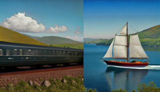 TANGO, train and boat scene, 9–12 seconds