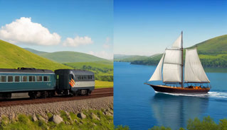 TANGO, train and boat scene, 13–15 seconds
