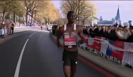 Marathon runner, frame at 1–2 seconds